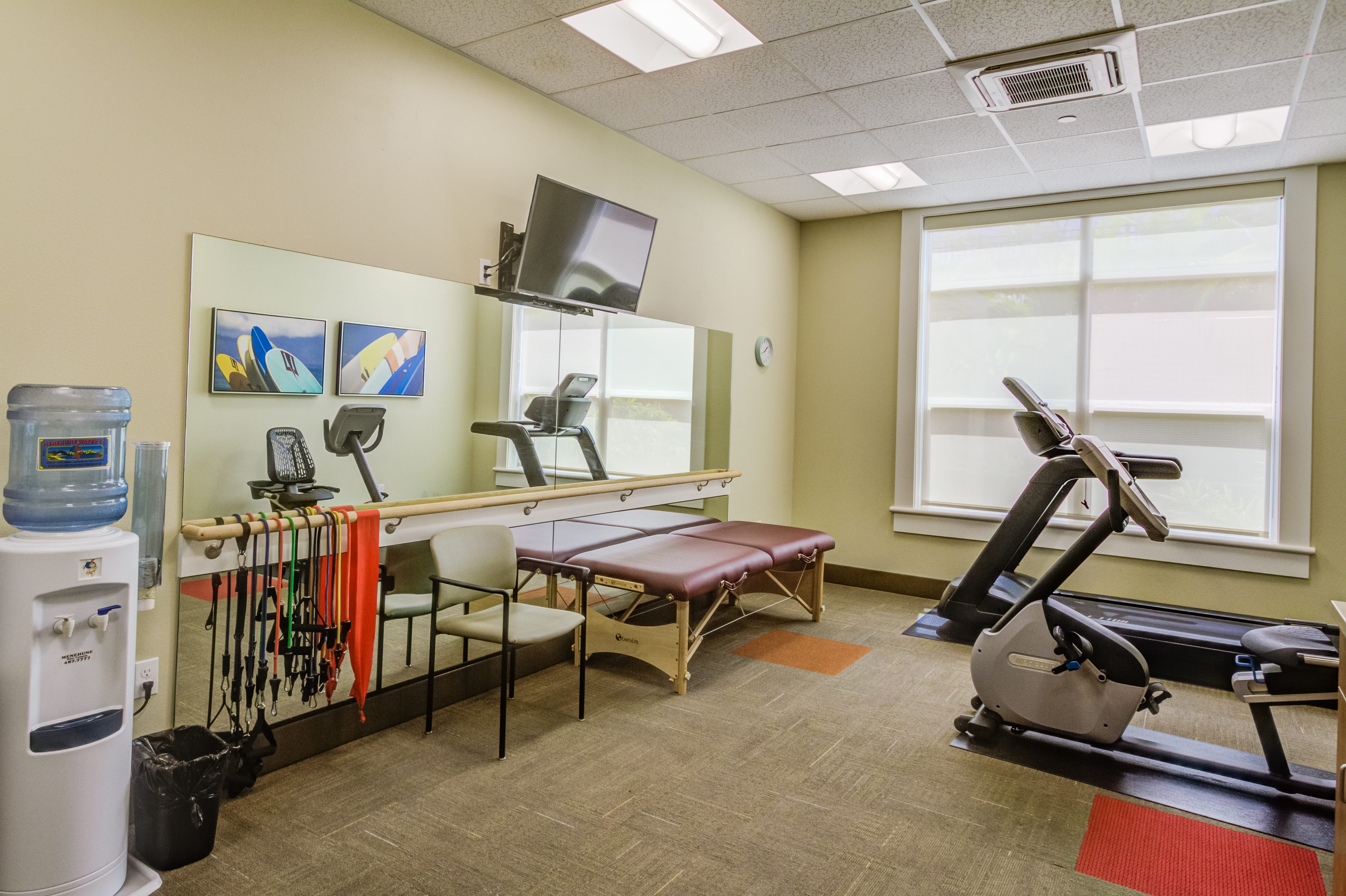 Fitness and rehabilitation room at The Plaza Assisted Living.